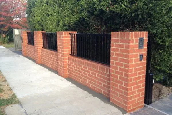 brick fence outside a home in montgomery AL