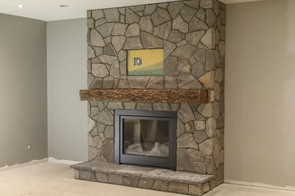 beautiful stone fireplace in montgomery AL